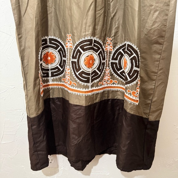 Women’s Plus Size Brown Embroidered Muslim Kaftan Sz XXL - Picture 5 of 8